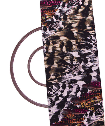Black Colour Animal Print Crepe Fabric